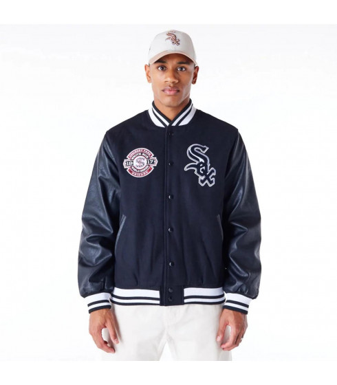 Chaquetas Chicago White Sox MLB Patches Black