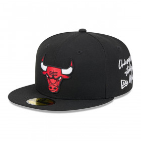 Gorra 59Fifty Chicago Bulls NBA Team Verbiage Black