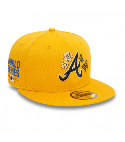 Gorra 59Fifty Atlanta Braves MLB Seasonal Flower Dark Yellow