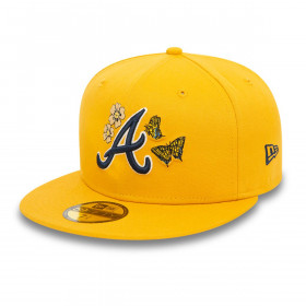 Gorra 59Fifty Atlanta Braves MLB Seasonal Flower Dark Yellow