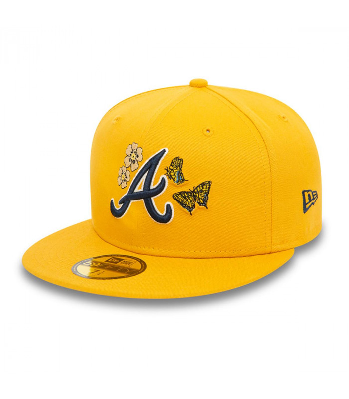 Gorra 59Fifty Atlanta Braves MLB Seasonal Flower Dark Yellow