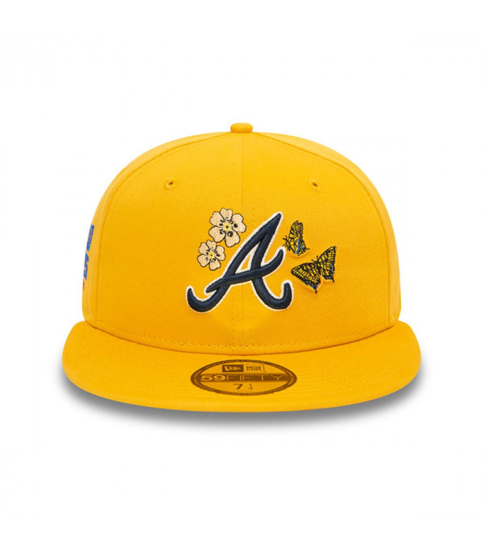 Gorra 59Fifty Atlanta Braves MLB Seasonal Flower Dark Yellow