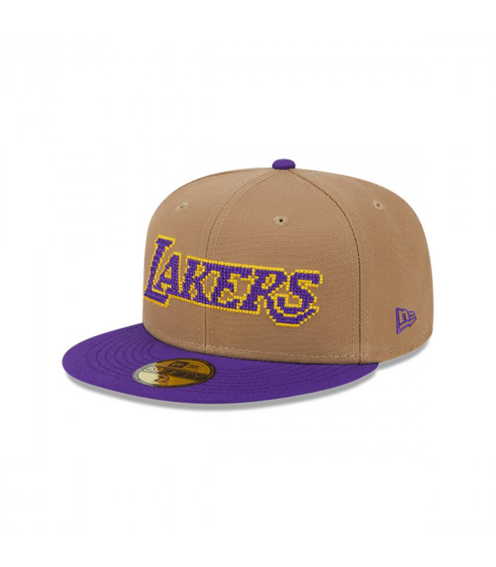 Gorra 59Fifty Los Angeles Lakers NBA Classic Wordmark Beige