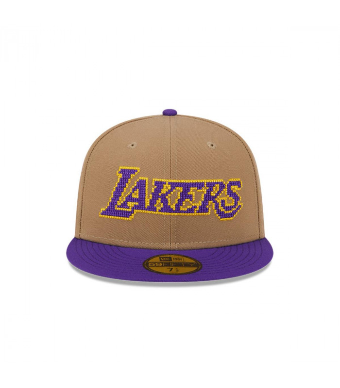 Gorra 59Fifty Los Angeles Lakers NBA Classic Wordmark Beige