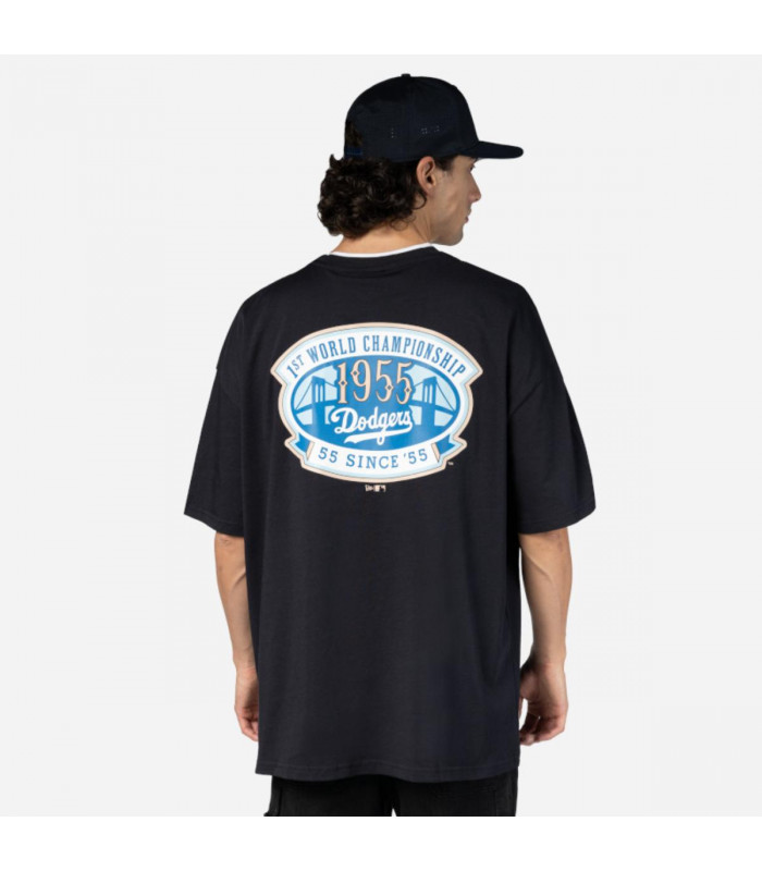 Polera  Los Angeles Dodgers MLB Patches Navy