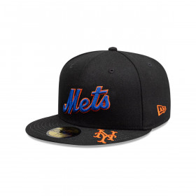 Gorra 59Fifty New York Mets MLB Visor Logo Black