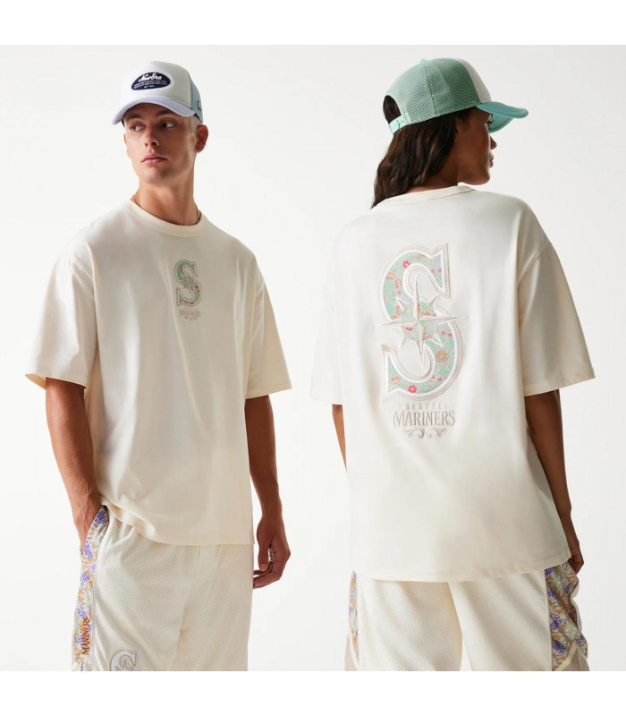 Polera Seattle Mariners MLB Floral Open White