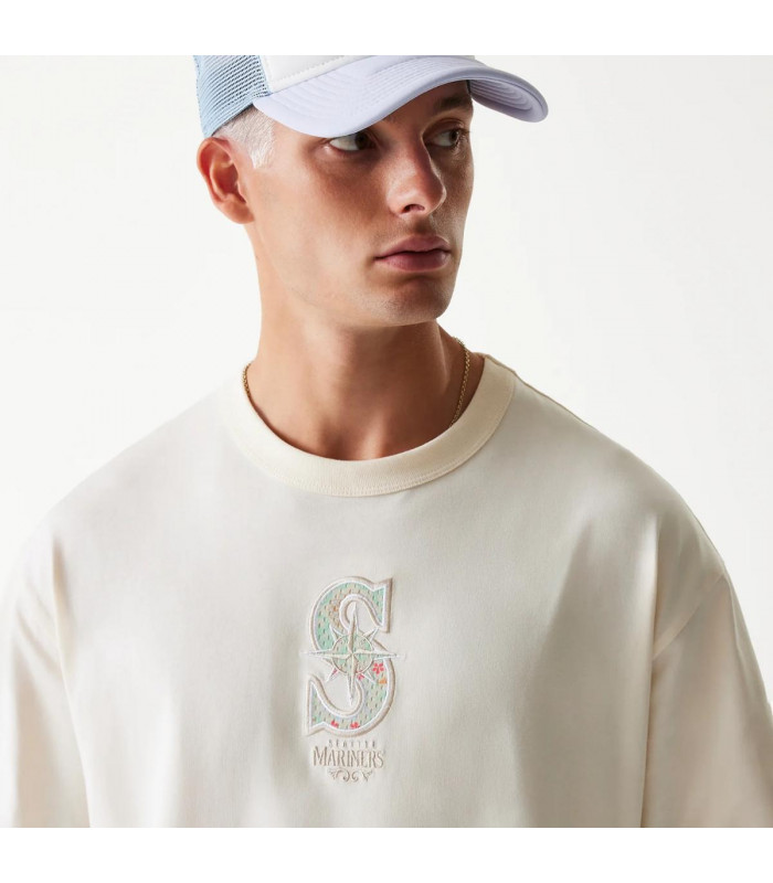 Polera Seattle Mariners MLB Floral Open White