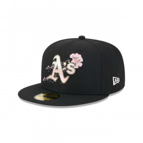 Gorro 59fifty Oakland Athletics Dotted Floral Negro New Era