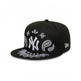 Gorra 59Fifty New York Yankees Paisley Negro