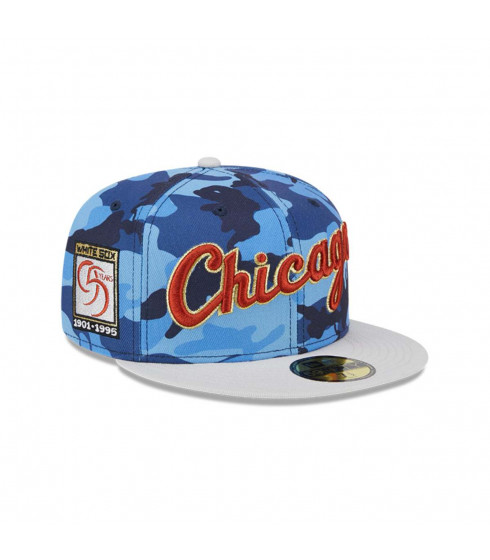 Gorro 59fifty MLB Chicago Blanco Sox Urban Azul Camo