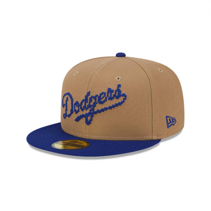 Gorra 59Fifty Los Angeles Dodgers MLB 8-Bit Wordmark Beige