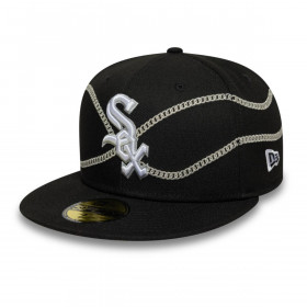 Gorra 59Fifty  Chicago White Sox Chain Wrap Negro