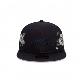 Gorra New Era 59Fifty Flower Icon Azul