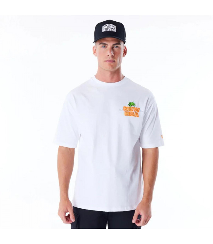 Polera New Era Brand City Graphic White