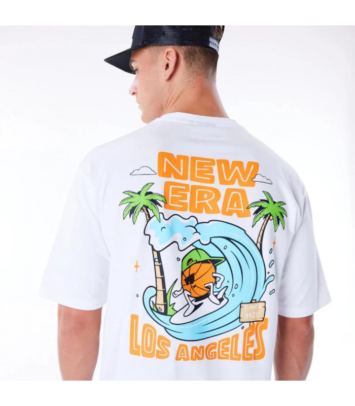 Polera New Era Brand City Graphic White