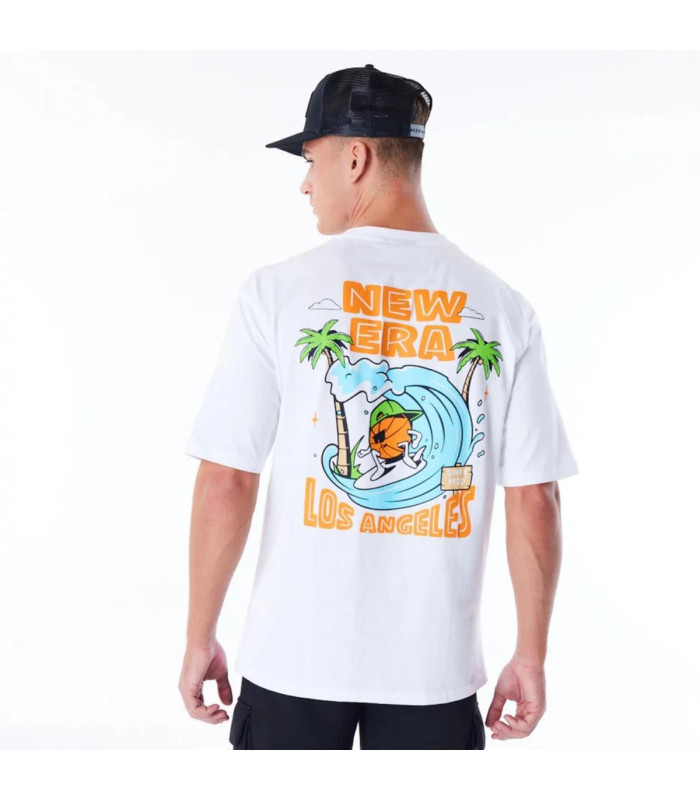 Polera New Era Brand City Graphic White