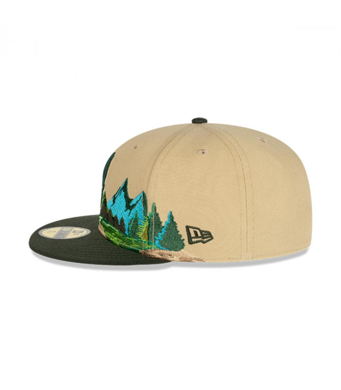 Gorro 59fifty NBA Milwaukee Bucks Team Landscape Light Beige