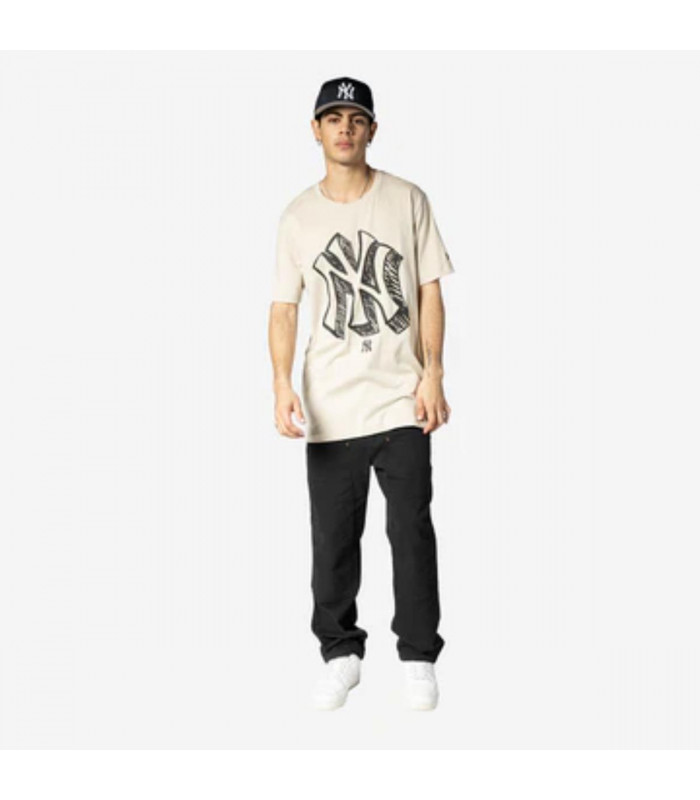 Polera  New York Yankees MLB Official Doodles Light Beige