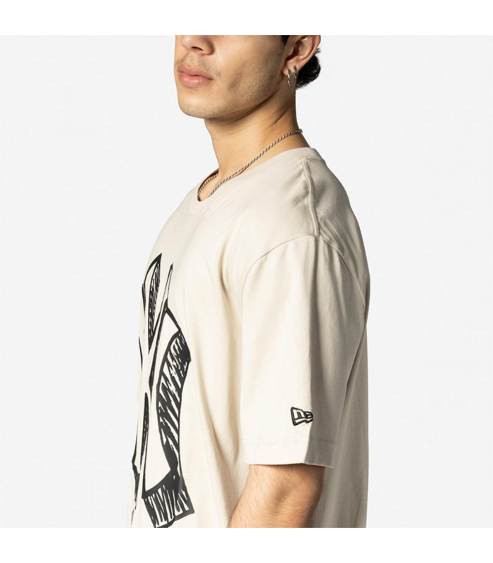 Polera  New York Yankees MLB Official Doodles Light Beige