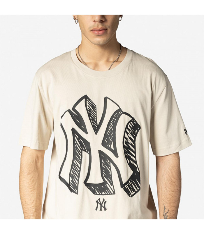 Polera  New York Yankees MLB Official Doodles Light Beige