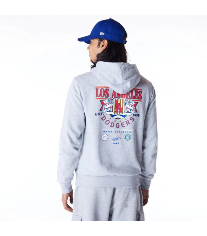 Polerón  Los Angeles Dodgers MLB Badge Graphic Gris