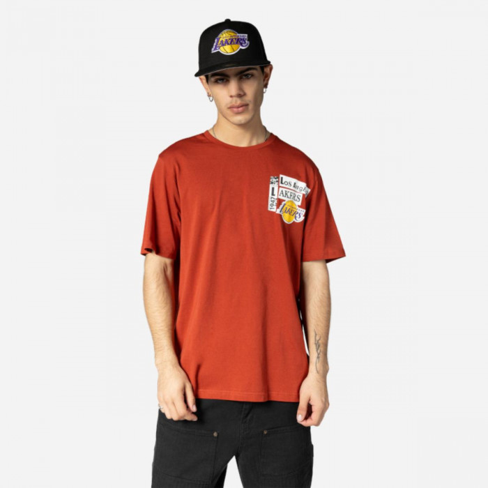 Polera  Los Angeles Lakers NBA Newspaper Copper