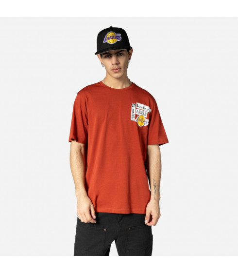 Polera  Los Angeles Lakers NBA Newspaper Copper