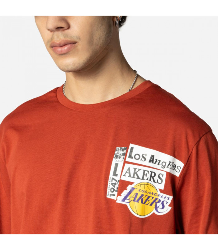 Polera  Los Angeles Lakers NBA Newspaper Copper