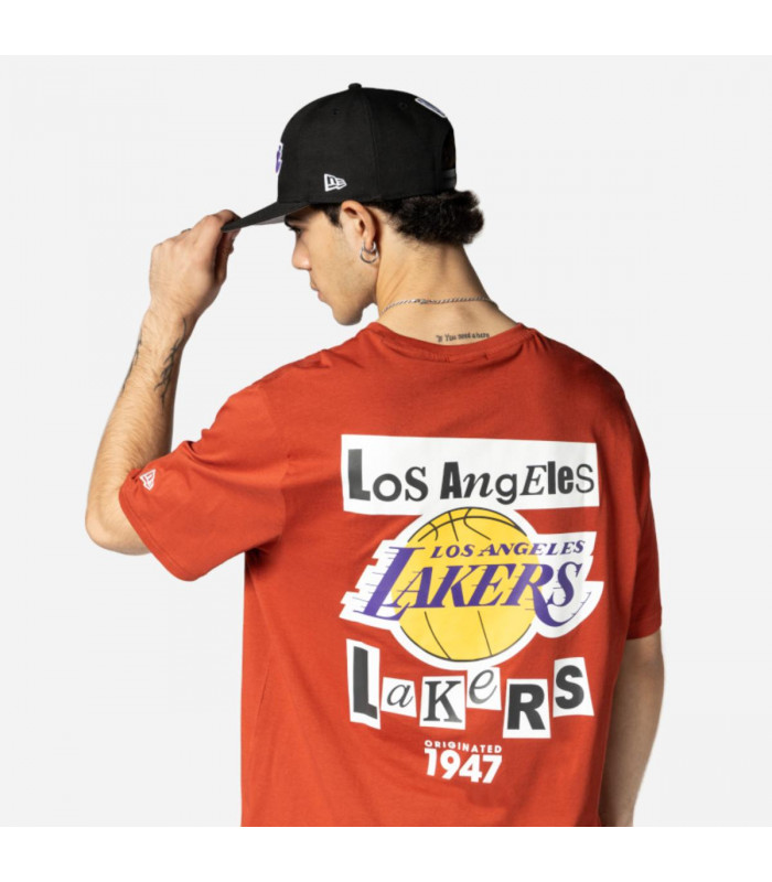 Polera  Los Angeles Lakers NBA Newspaper Copper