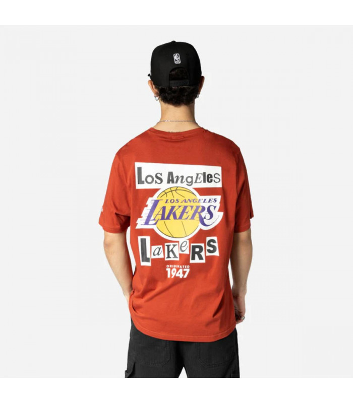 Polera  Los Angeles Lakers NBA Newspaper Copper