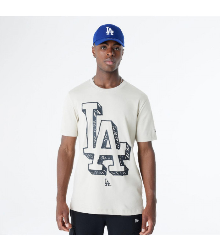 Polera  Los Angeles Dodgers MLB Official Doodles Light Beige