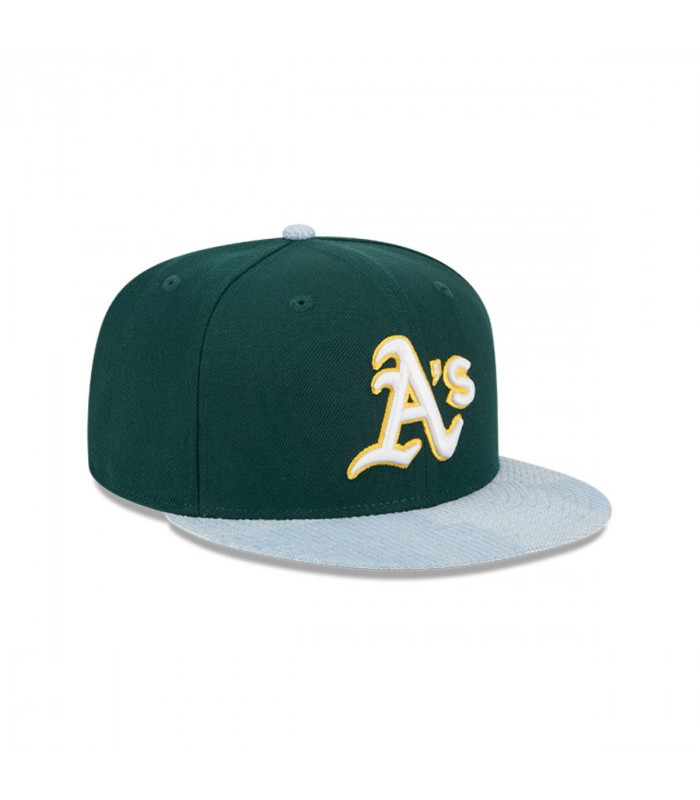 Gorra 59Fifty Oakland Athletics MLB Patch Denim Dark Green