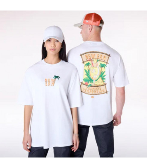 Polera Drink Graphic  Summer Graphic White