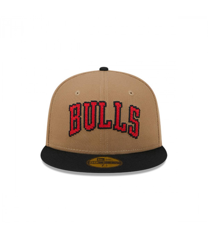 Gorra 59Fifty Chicago Bulls NBA Classic 8-Bit Wordmark Beige