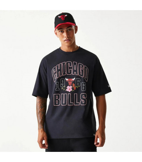 Polera Chicago Bulls NBA Flower Black
