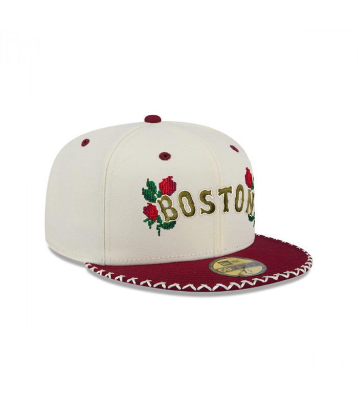 Gorra 59Fifty  MLB Boston Red Sox Novelty Stitch White