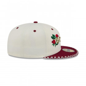 Gorra 59Fifty  MLB Boston Red Sox Novelty Stitch White