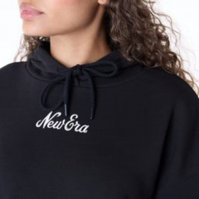 Poleron New Era  Script Crop Negro