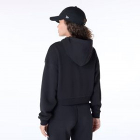 Poleron New Era  Script Crop Negro