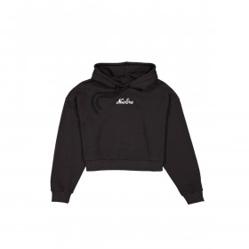 Poleron New Era  Script Crop Negro