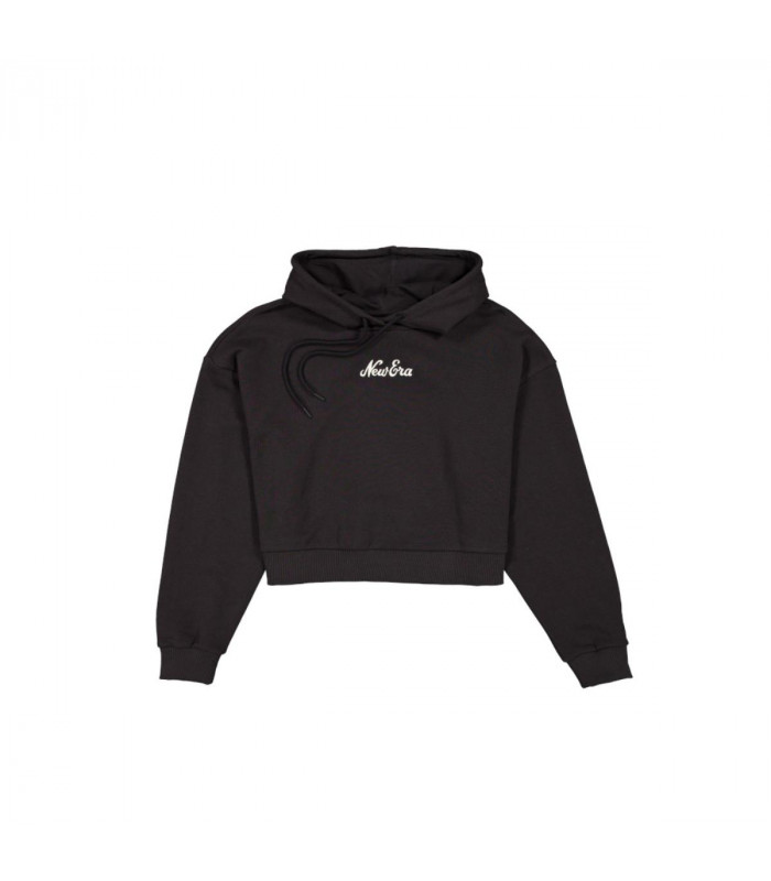 Poleron New Era  Script Crop Negro