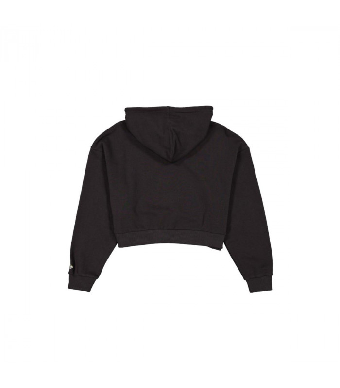 Poleron New Era  Script Crop Negro