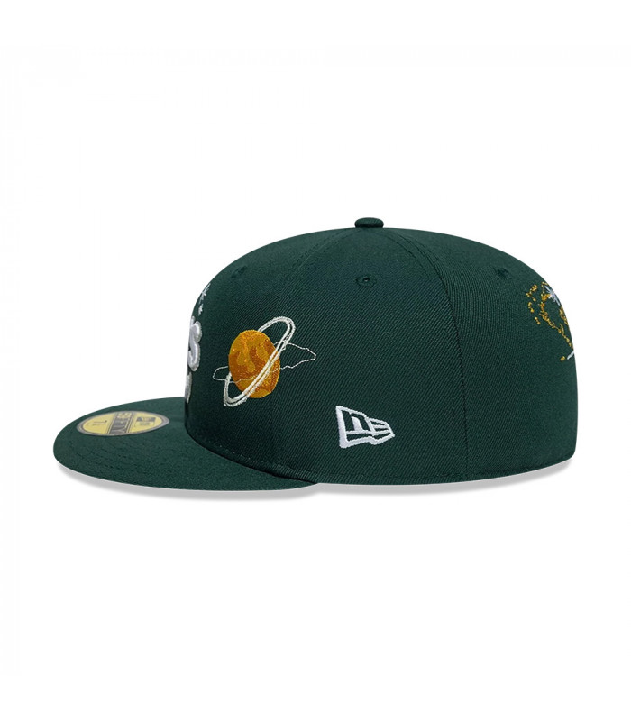 Gorra New Era 59Fifty Oakland Athletics Planet Icon Verde