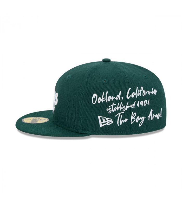 Gorra 59Fifty Oakland Athletics MLB Team Verbiage Verde