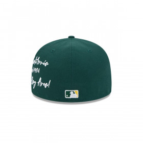 Gorra 59Fifty Oakland Athletics MLB Team Verbiage Verde