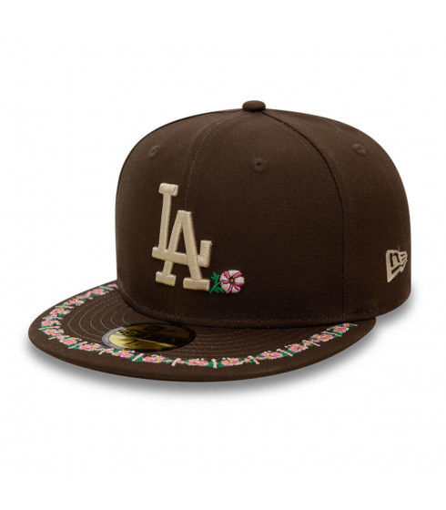 Gorra 59Fifty Los Angeles Dodgers MLB Floral Border Brown