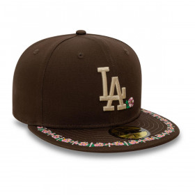 Gorra 59Fifty Los Angeles Dodgers MLB Floral Border Brown