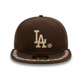 Gorra 59Fifty Los Angeles Dodgers MLB Floral Border Brown