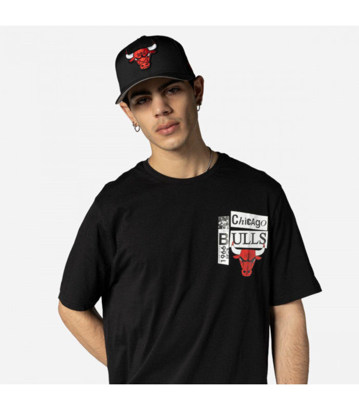 Polera  Chicago Bulls NBA Newspaper Black